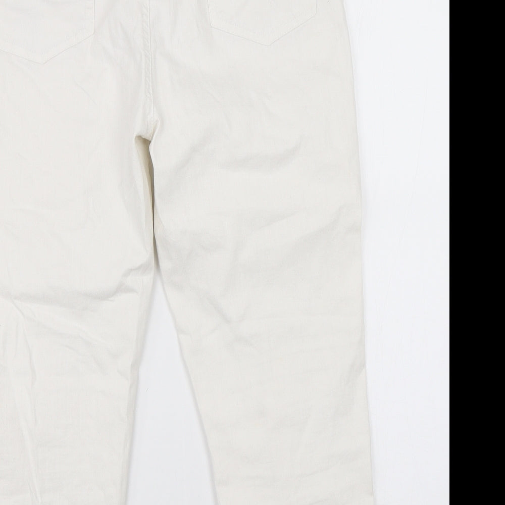Preworn Womens White Denim Cropped Jeans Size 32 L20 in