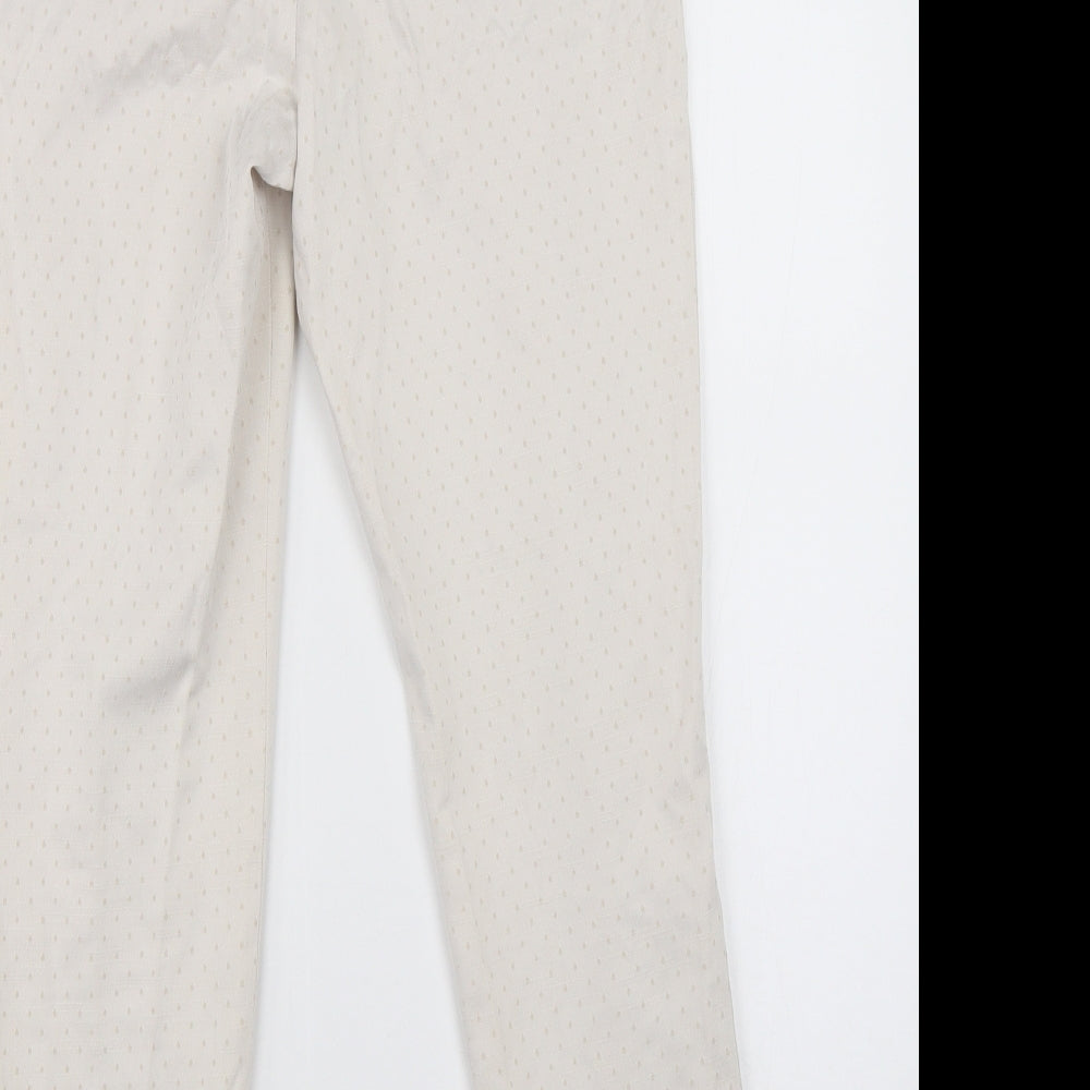 Marks & Spencer Womens Ivory Dress Pants Trousers Size 8 L23 in