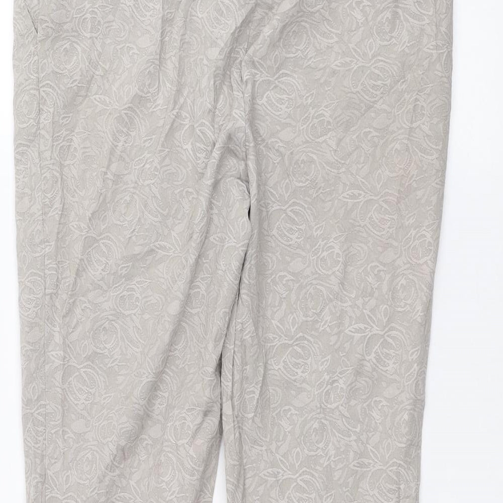 Next Womens Grey Trousers Size 12 L26 in