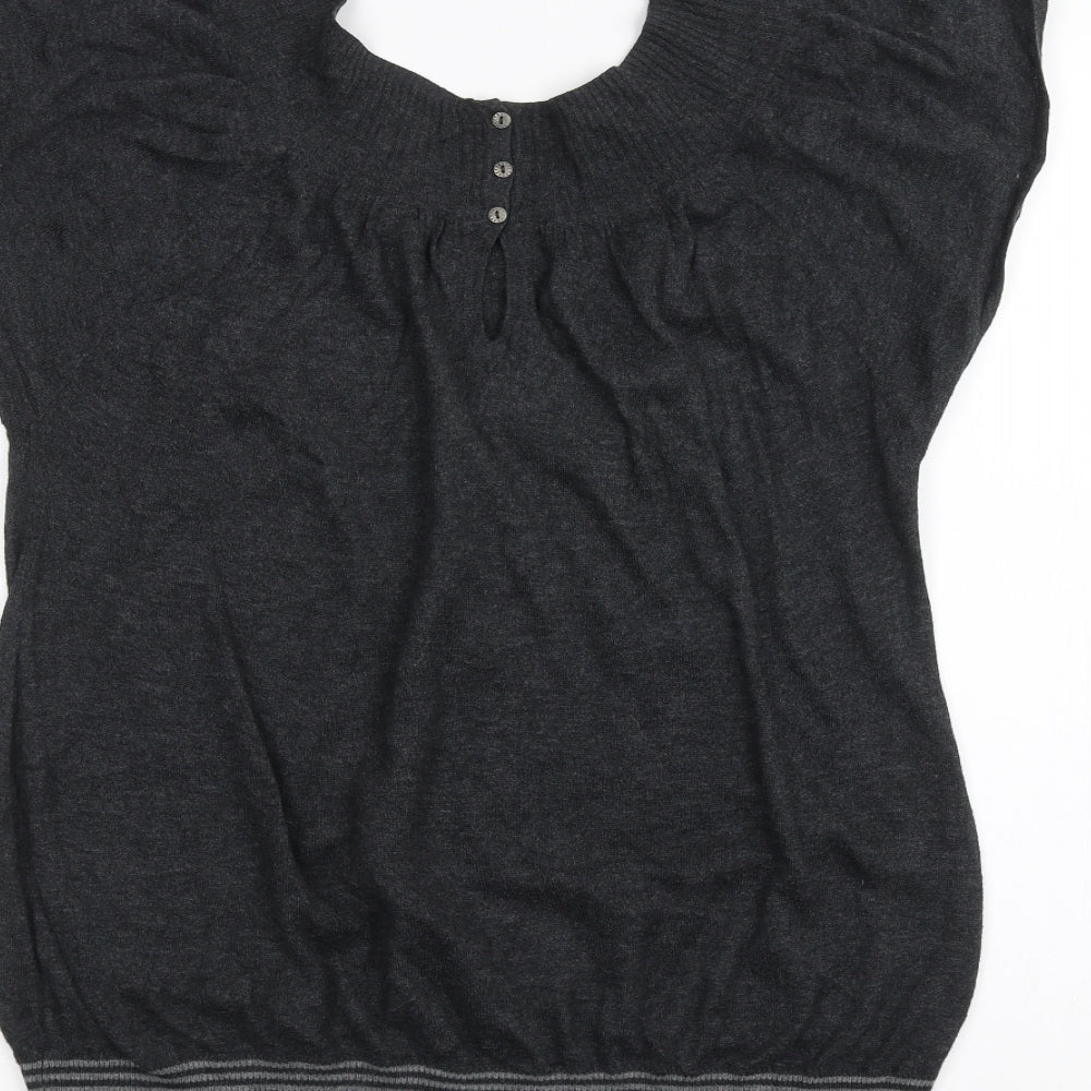 Aphorism Womens Grey Basic T-Shirt Size L