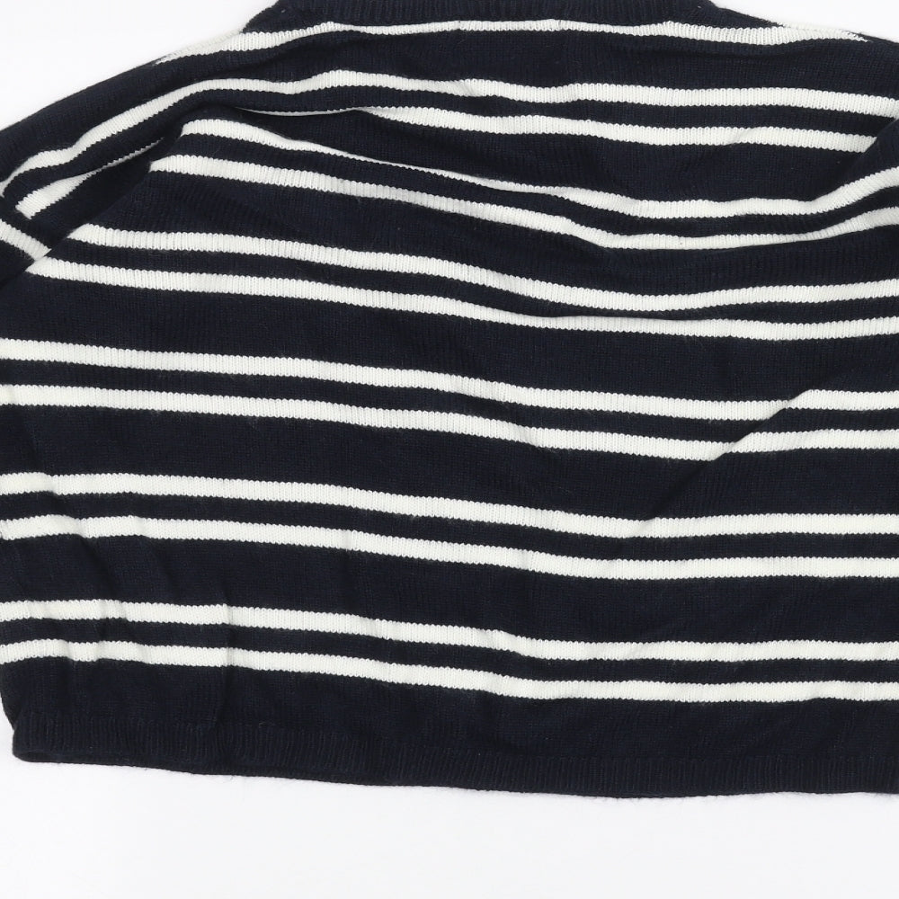 Papaya Womens Blue Striped Pullover Jumper Size S