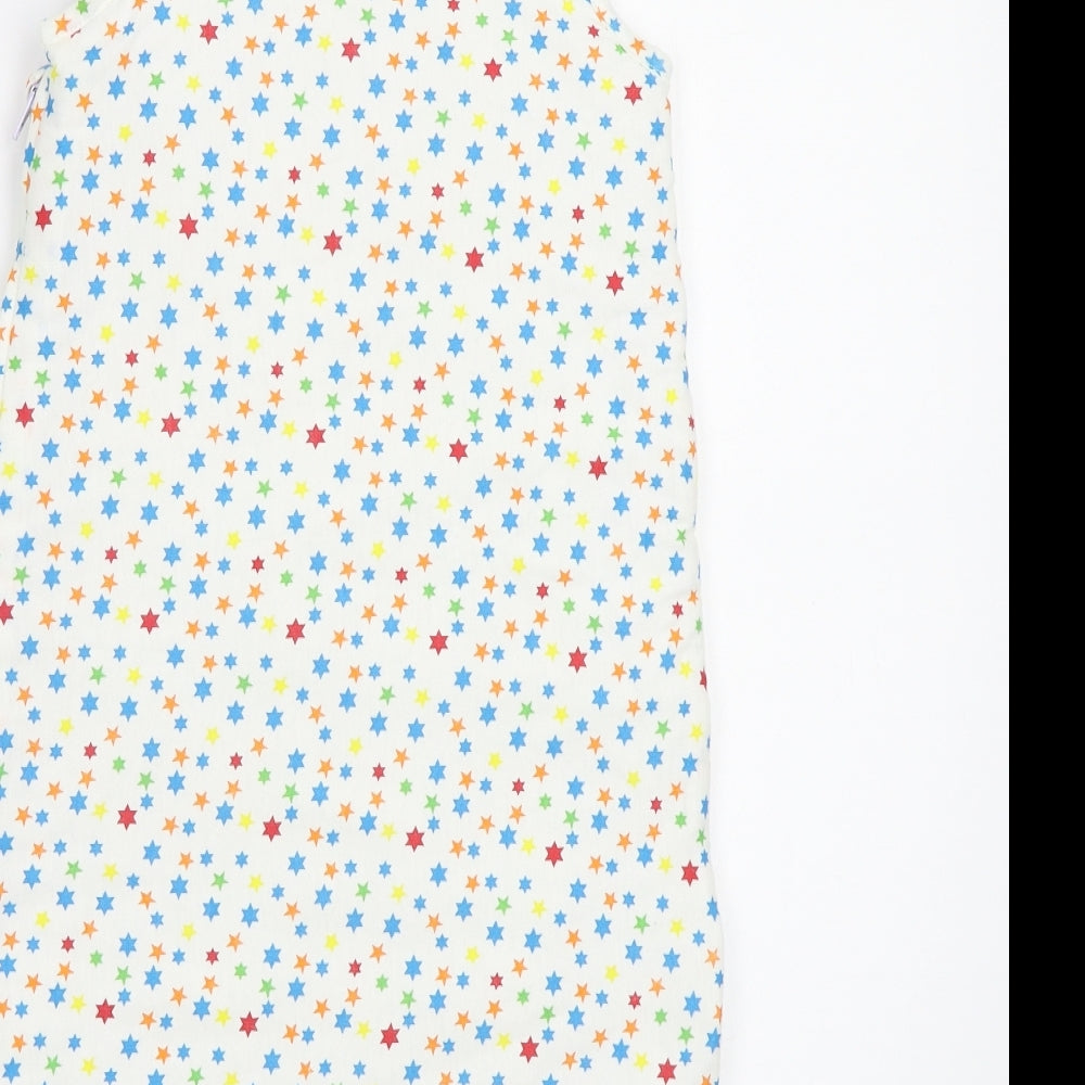Tesco Baby White Geometric Babygrow One-Piece Size 0-3 Months - Lion