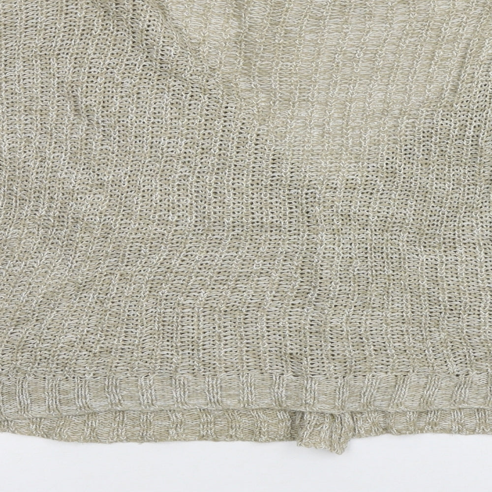 Double Agent Womens Beige Cardigan Jumper Size M