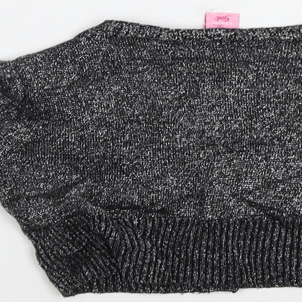Adams Girl Girls Silver Cardigan Jumper Size 4 Years