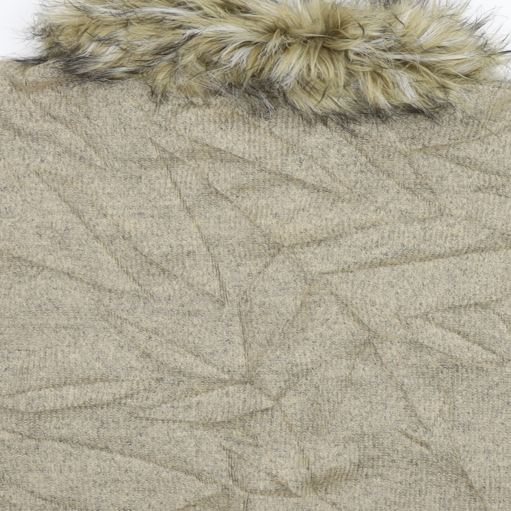 Primark Girls Beige Knit Overcoat Coatigan Size 8-9 Years