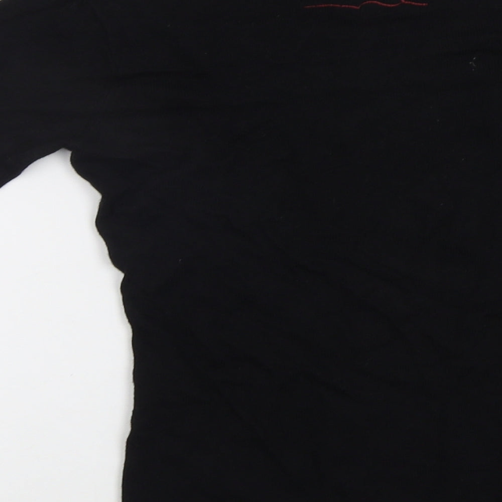 Teddy Smith Womens Black Pullover Jumper Size S - Stars