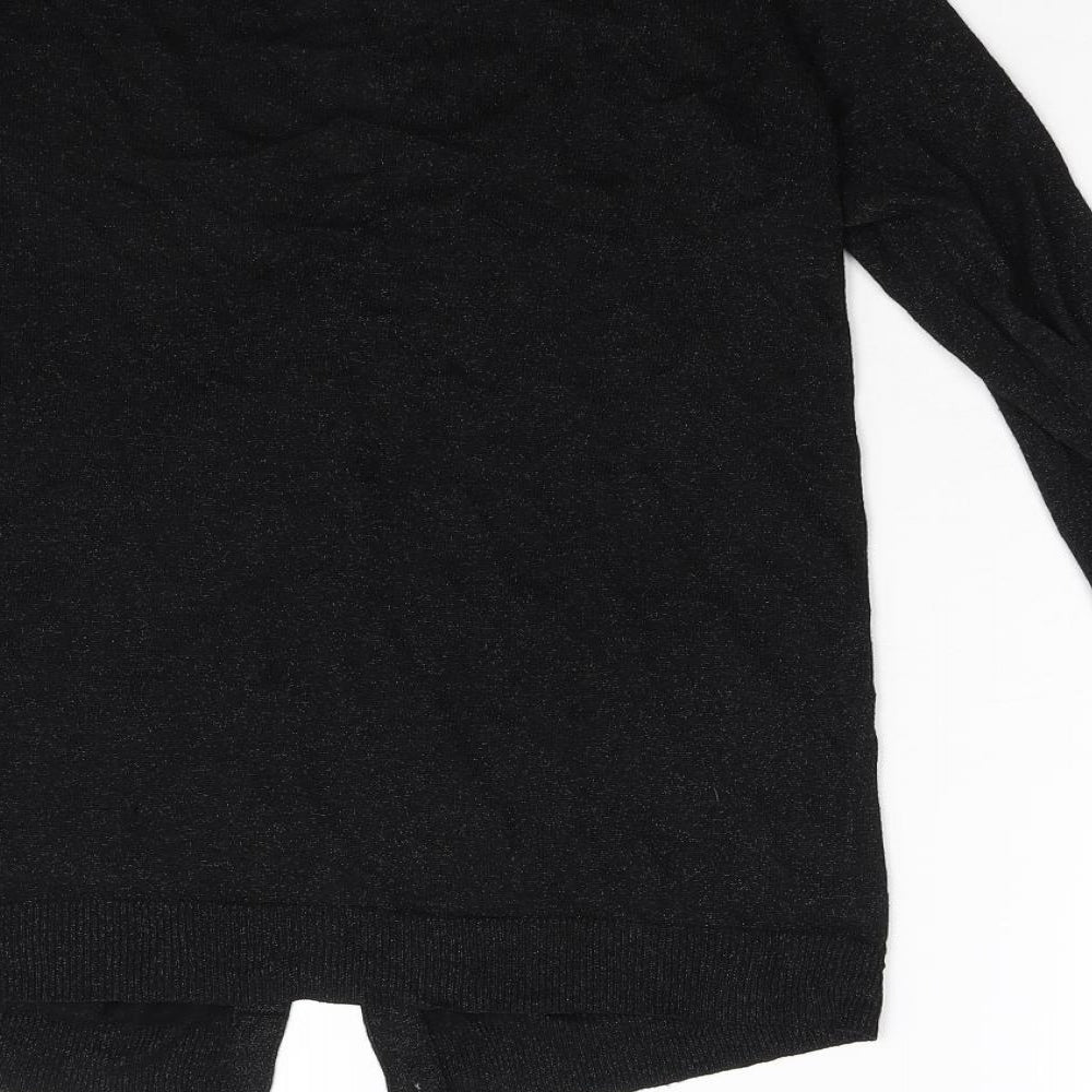 Topshop Womens Black Knit Cardigan Jumper Size 14