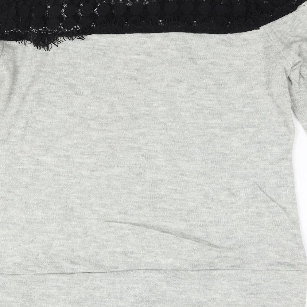 Glamous Womens Grey Pullover Jumper Size 12