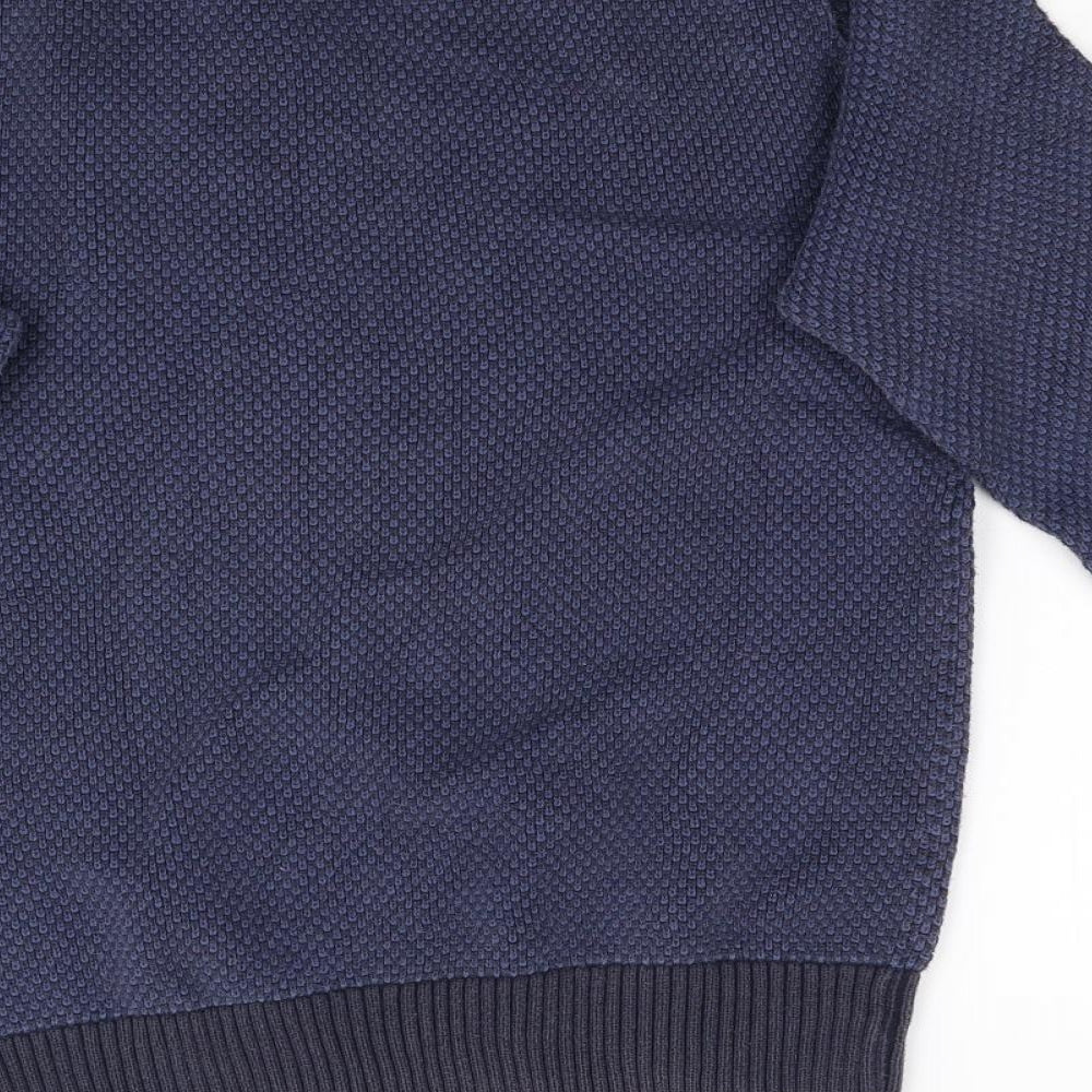 South Coast Mens Blue Knit Pullover Jumper Size S