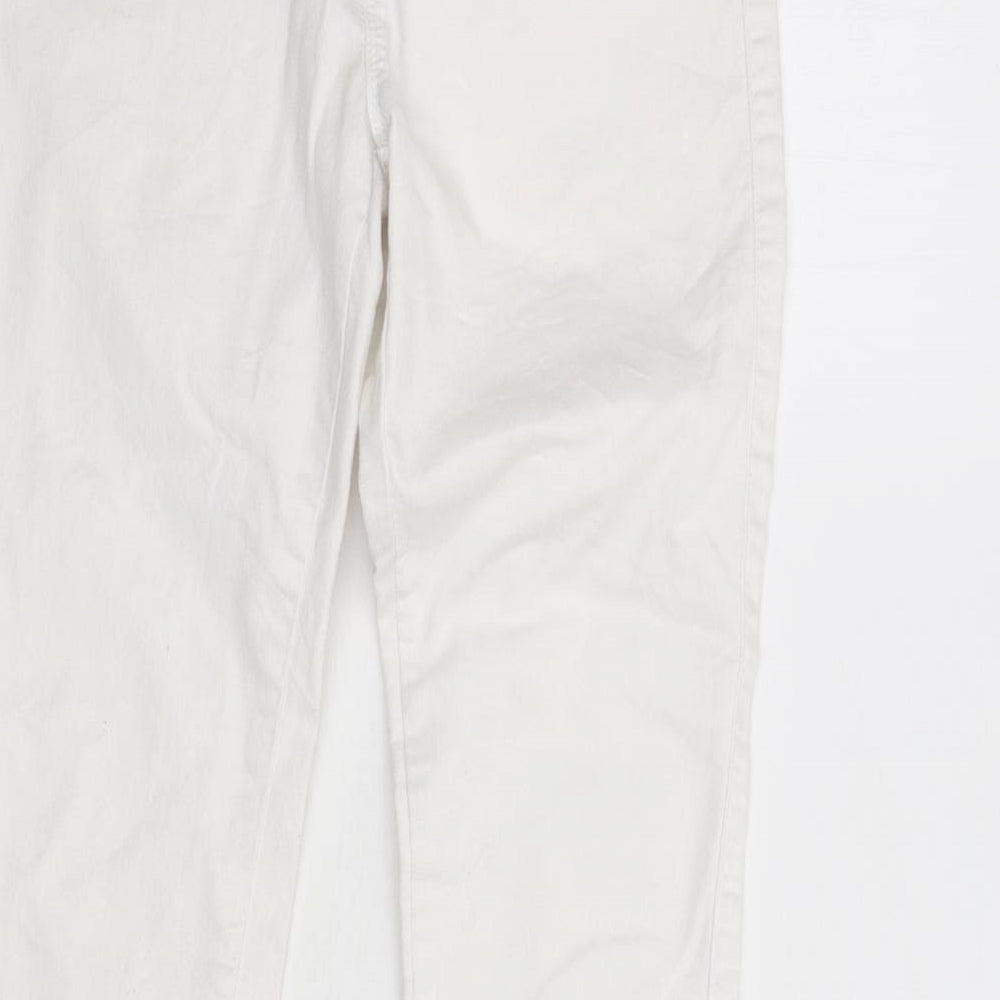 Primark Womens White Denim Skinny Jeans Size 6 L28 in