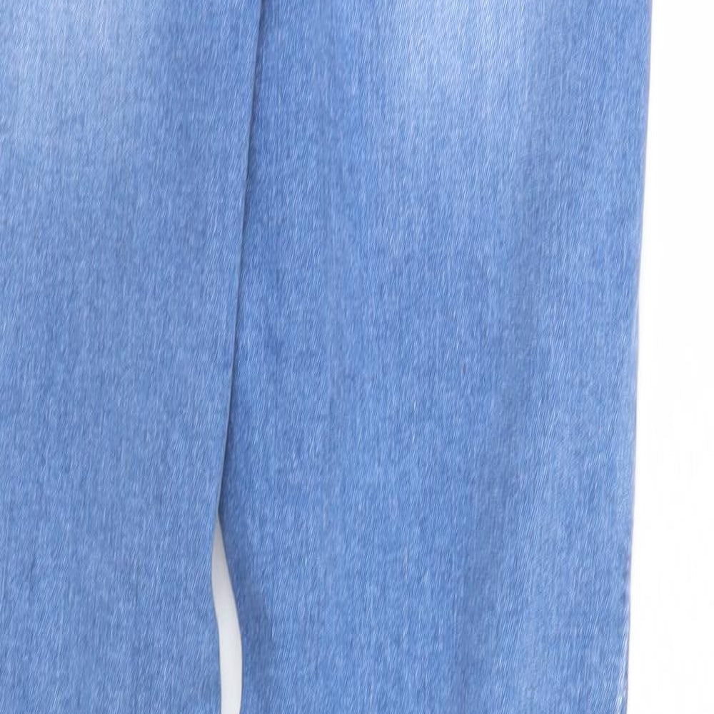 Studio Womens Blue Denim Straight Jeans Size 10 L28 in