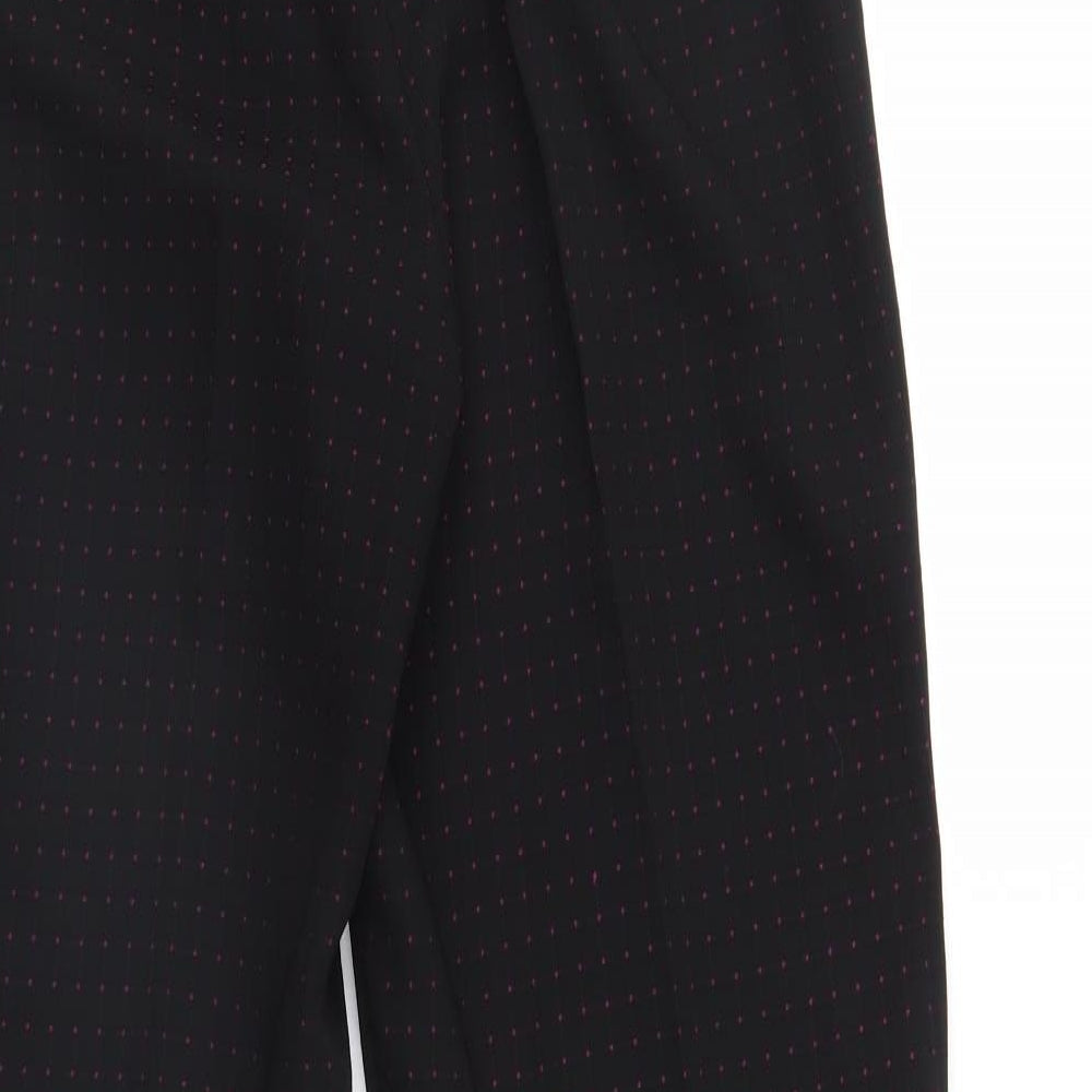 Kerio Womens Black Polka Dot Trousers Size 12 L29 in
