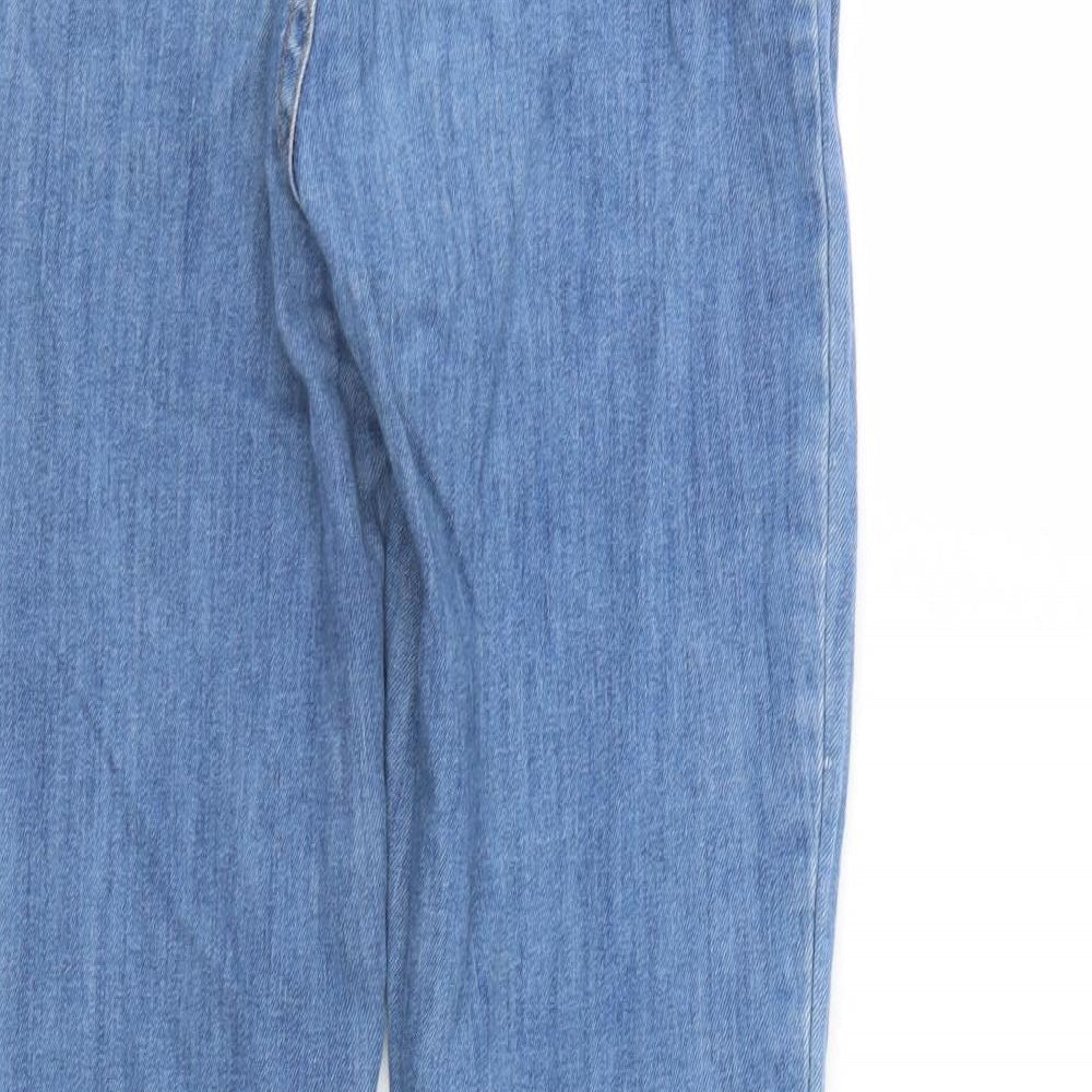 Femme Luxe Womens Blue Denim Straight Jeans Size 10 L28 in