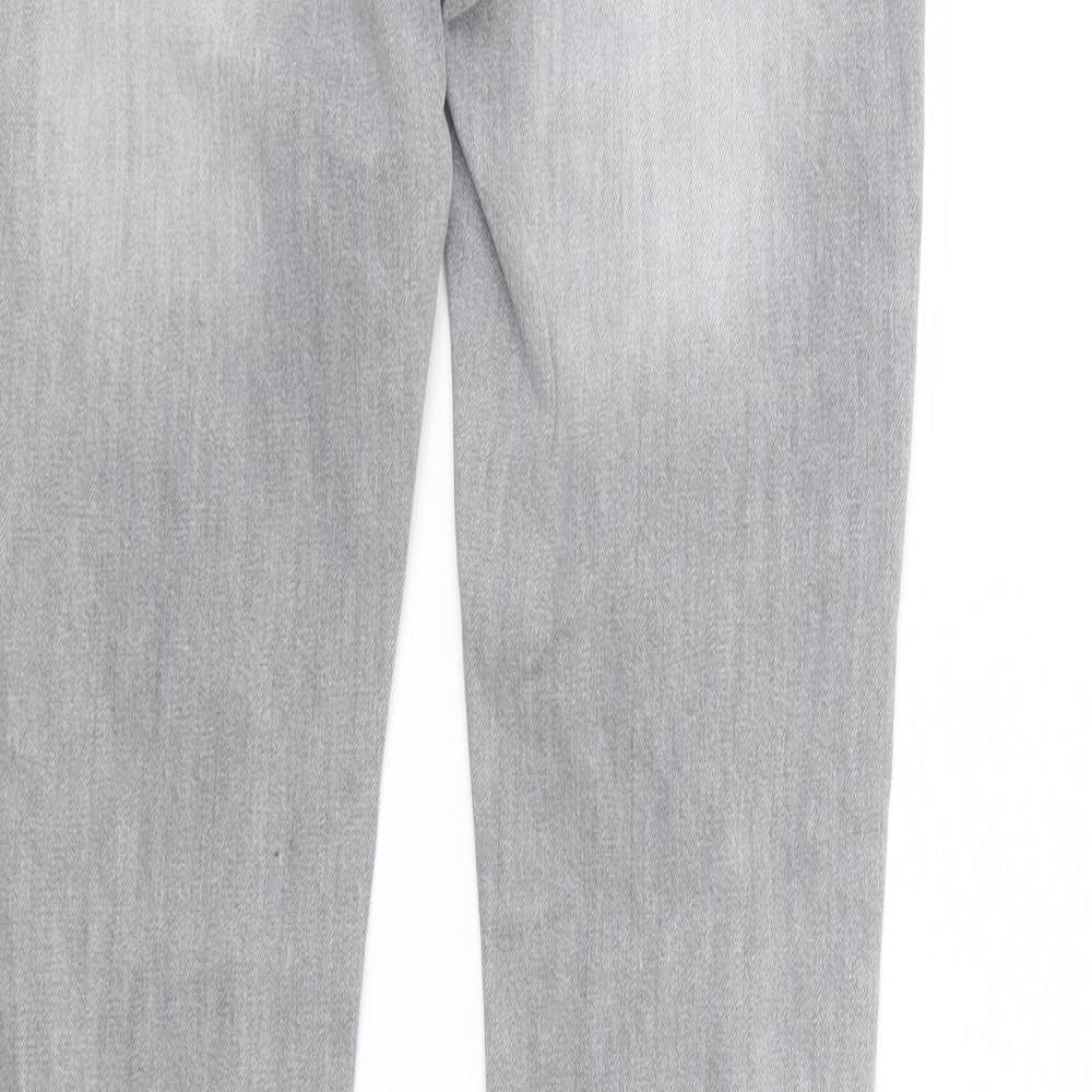 Moto Womens Grey Denim Straight Jeans Size 25 in L32 in