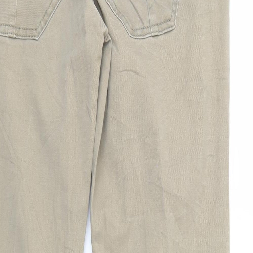Gina Womens Beige Denim Straight Jeans Size 8 L29 in