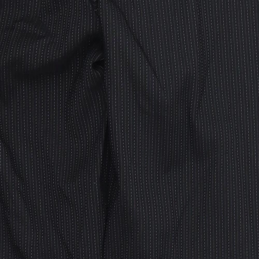 George Womens Black Striped Trousers Size 12 L28 in