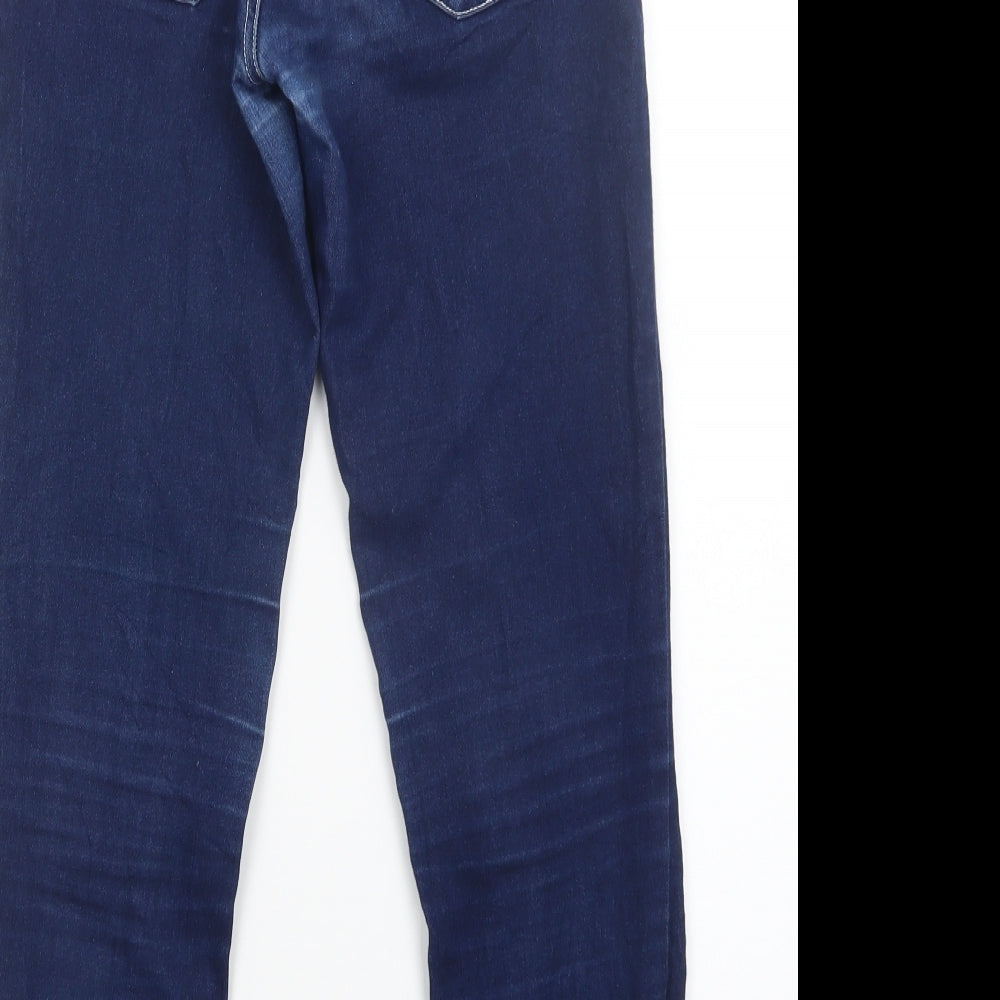 Stradivarius Womens Blue Straight Jeans Size 10 L25.5 in