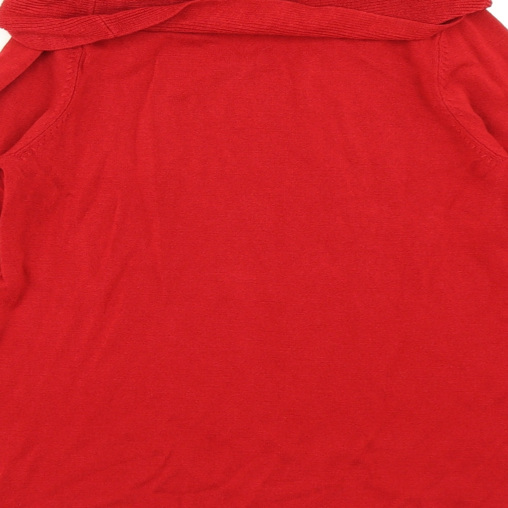 Marks & Spencer Womens Red Knit Pullover Jumper Size 8