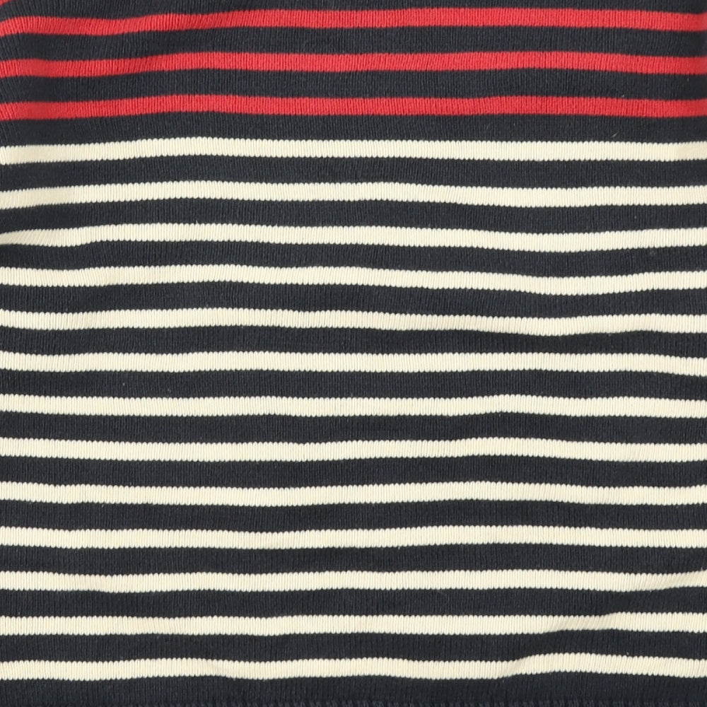 Marks & Spencer Womens Blue Striped Knit Pullover Jumper Size 10