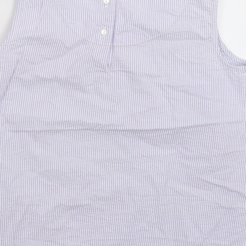 John Lewis Womens Blue Striped Basic T-Shirt Size 10