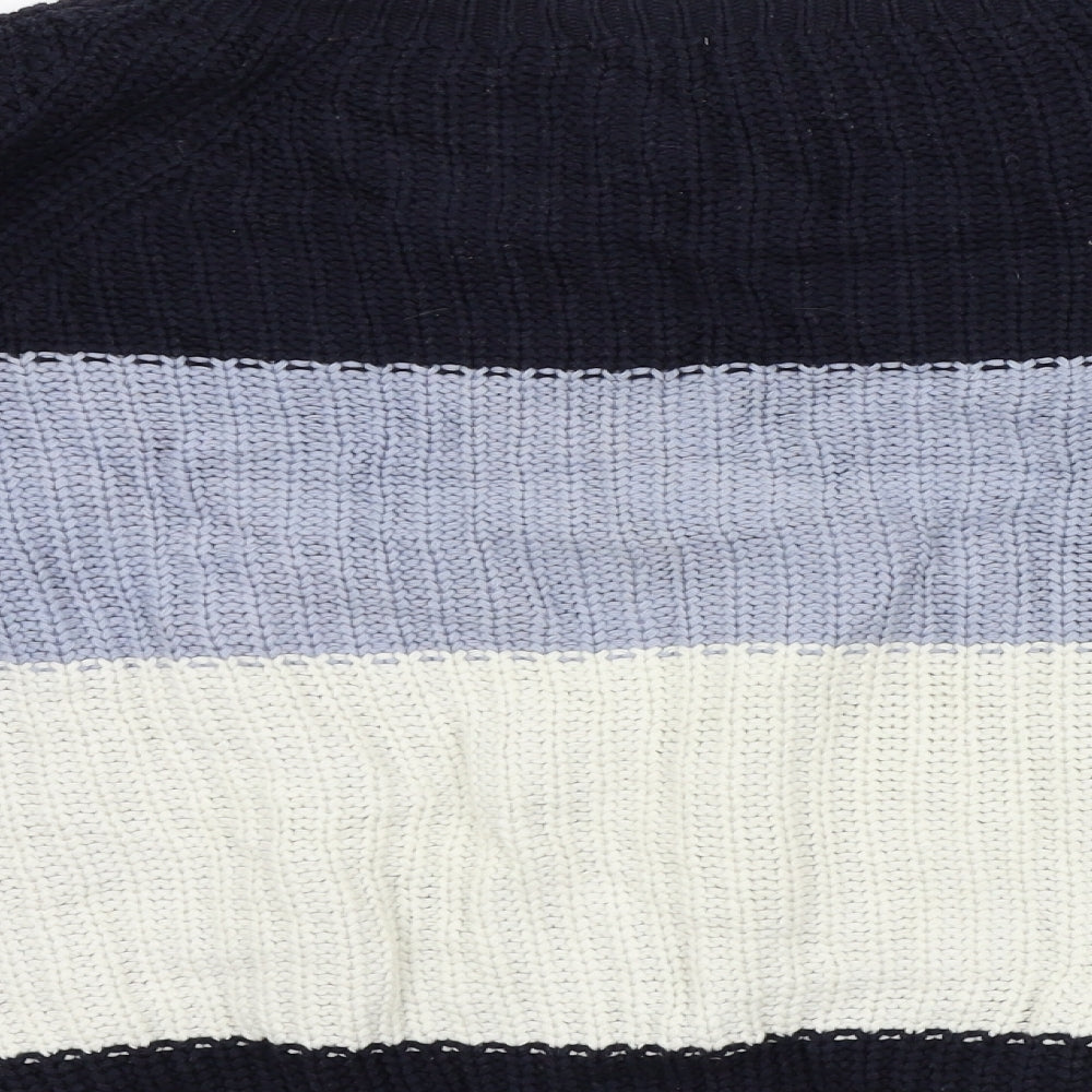 Marks & Spencer Womens Blue Striped Pullover Jumper Size M