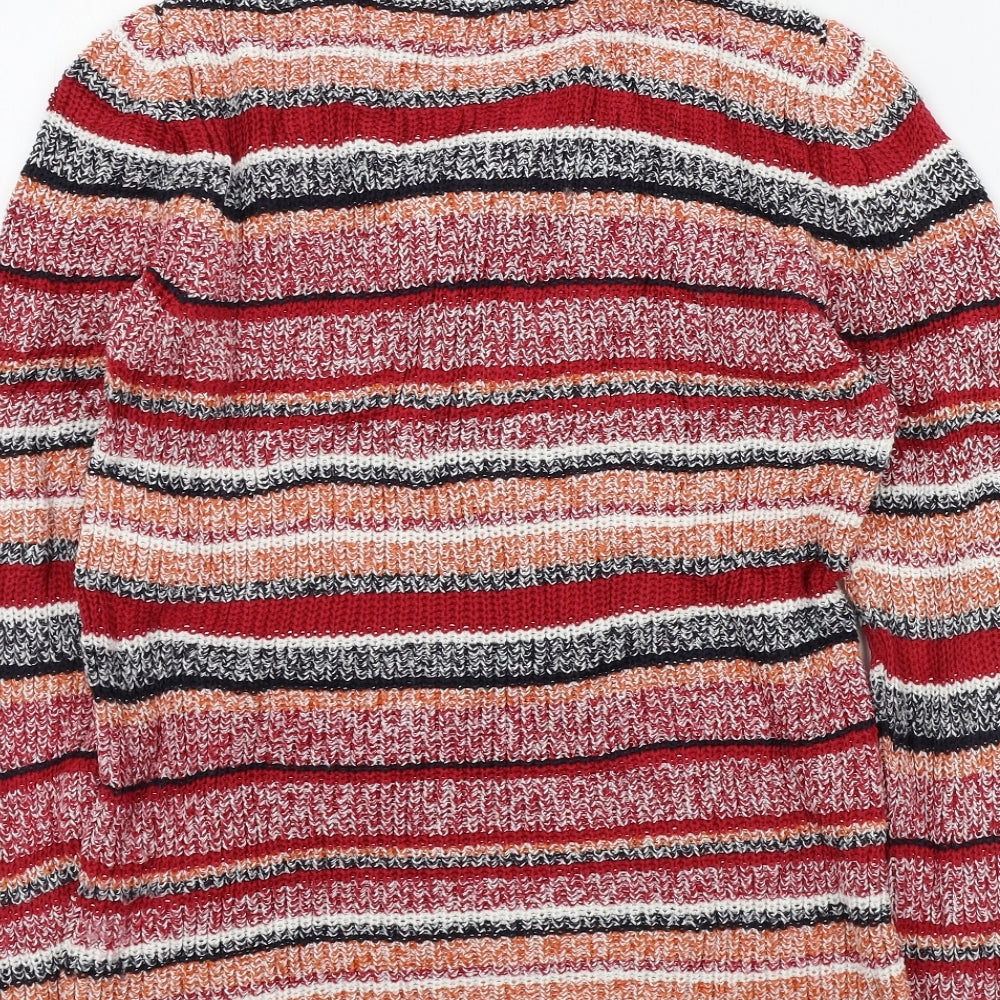 Papaya Womens Red Striped Pullover Jumper Size S