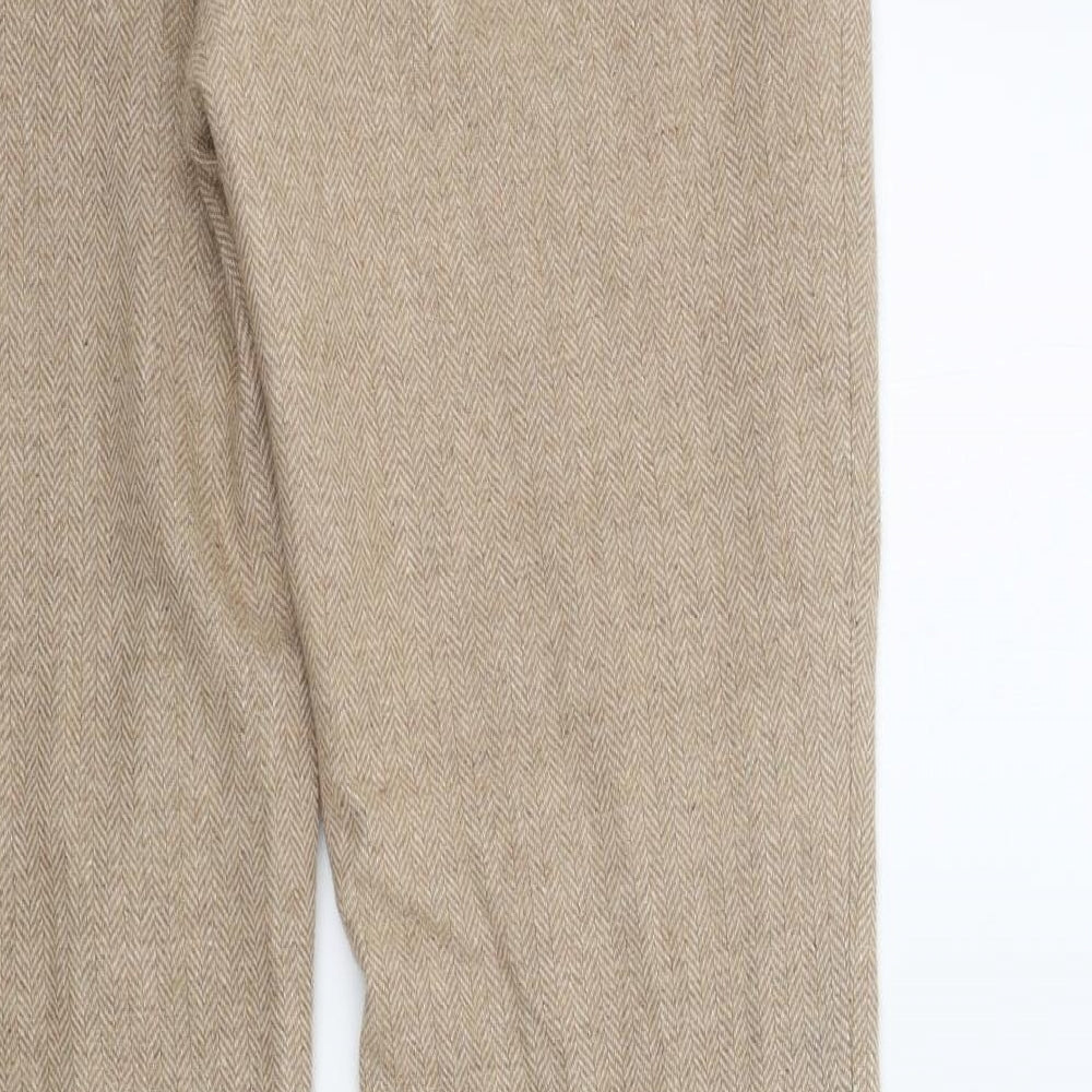 ROCHA,JOHN ROCHA Womens Beige Trousers Size 12 L31 in