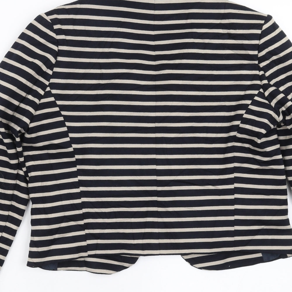 Dorothy Perkins Womens Black Striped Jacket Size 8