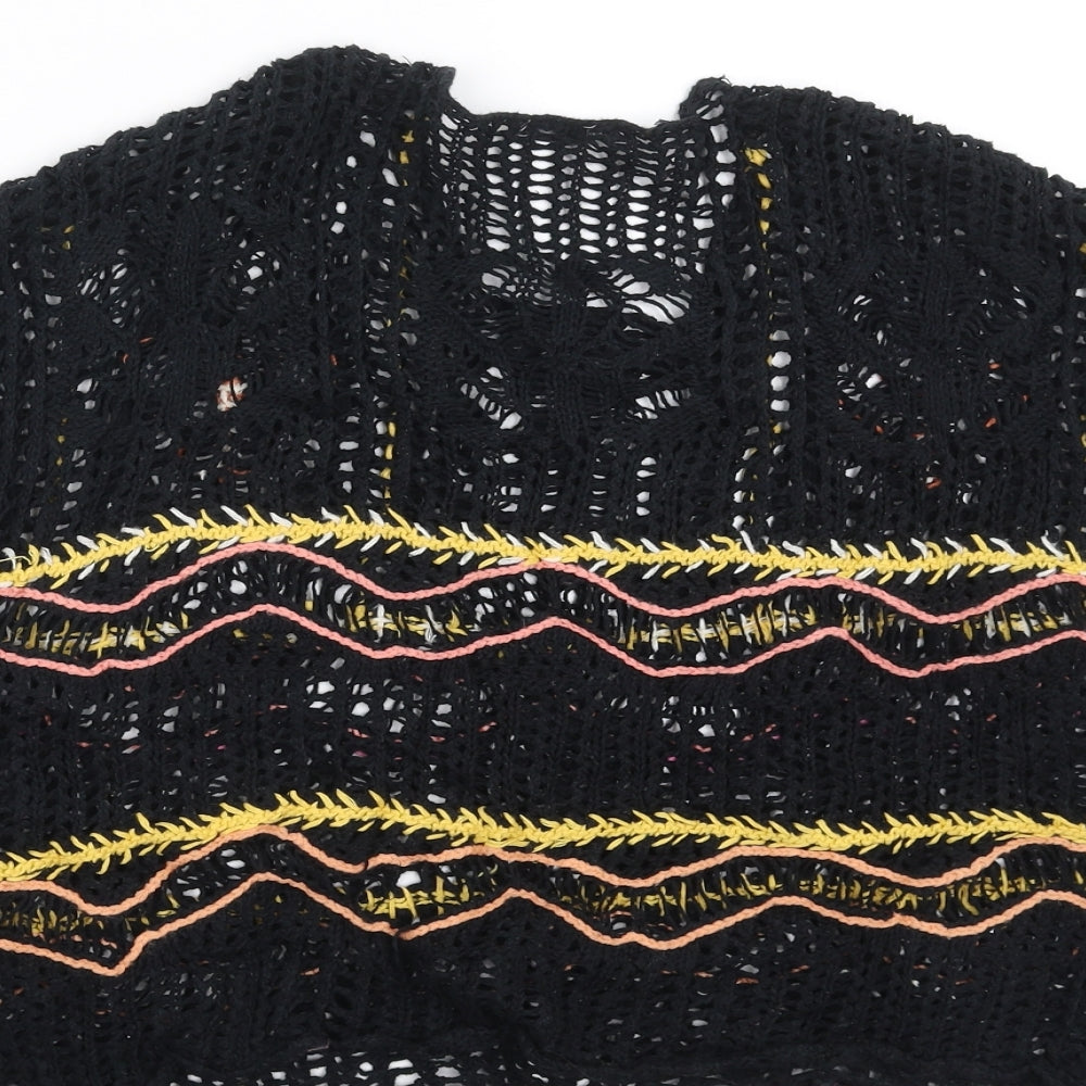 NEXT Girls Black Knit Pullover Jumper Size 7 Years