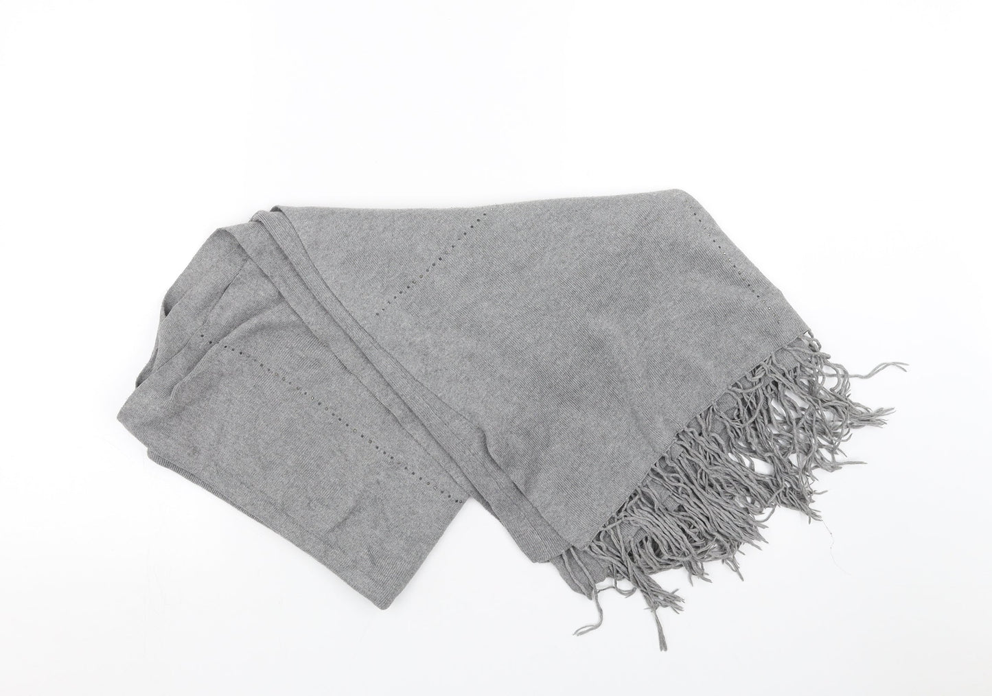 Angelica Womens Grey Knit Shawl/Wrap
