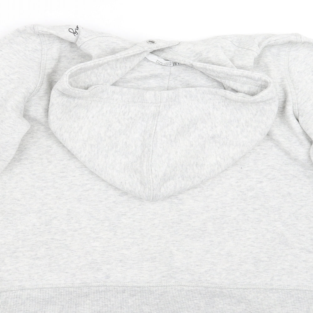 H&M Girls Grey Pullover Hoodie Size 11-12 Years - stars