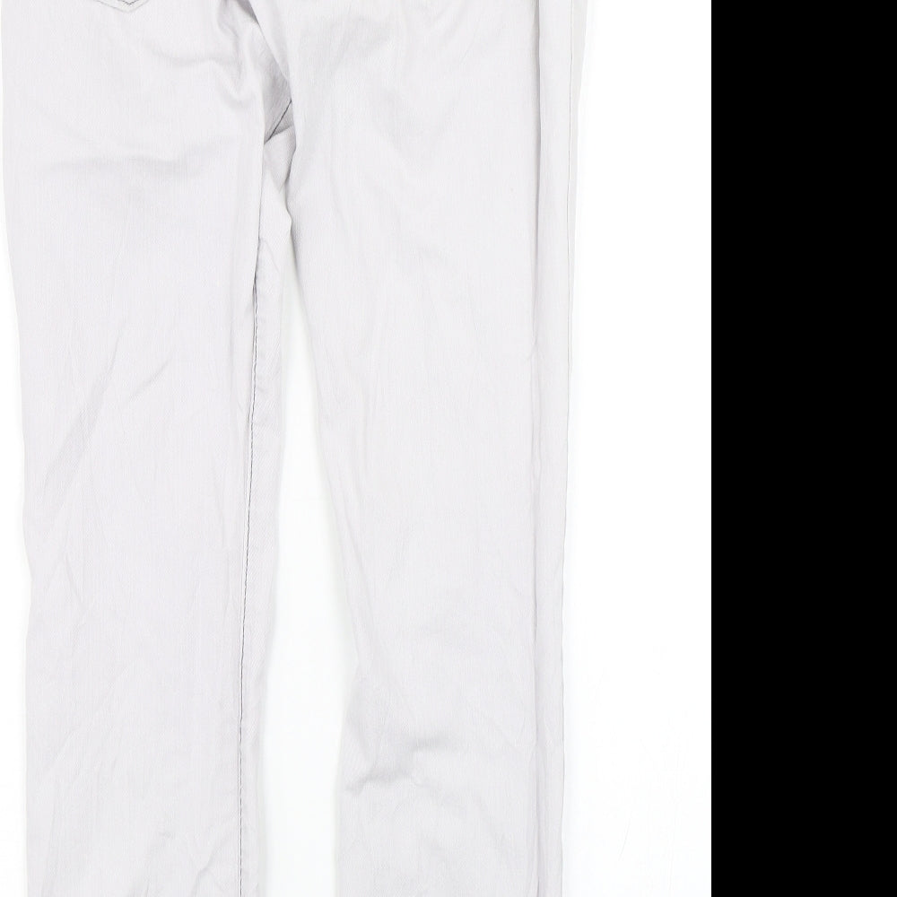 Authentic Womens White Denim Straight Jeans Size S L26 in