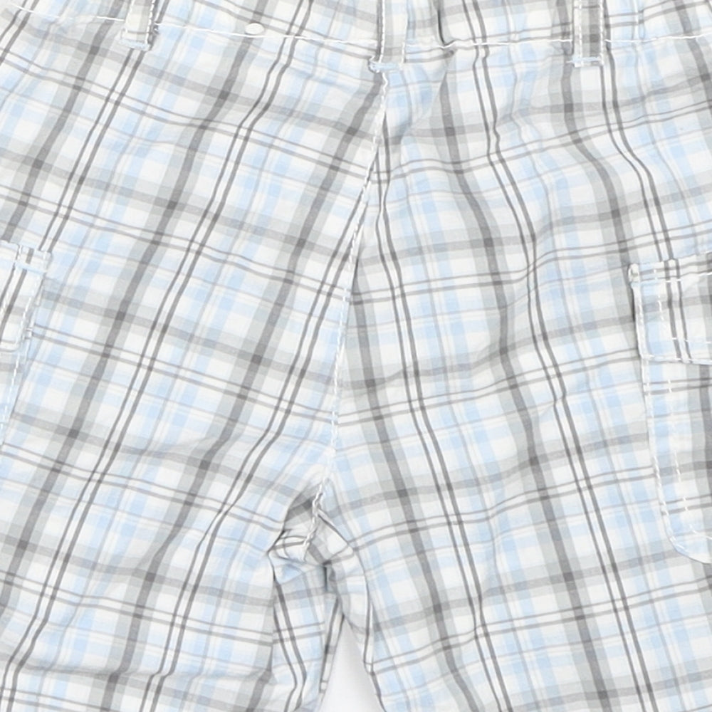 Boboli Baby Blue Check Cropped Trousers Size 12 Months - Shorts