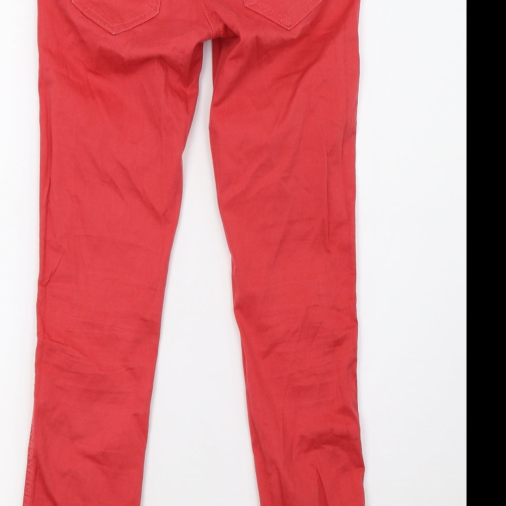 Next Womens Pink Denim Skinny Jeans Size 6 L28 in