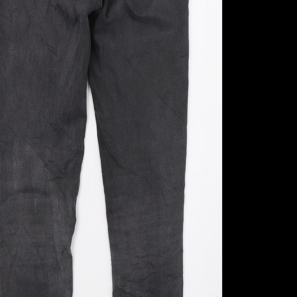 Preworn Womens Grey Denim Skinny Jeans Size 10 L30 in