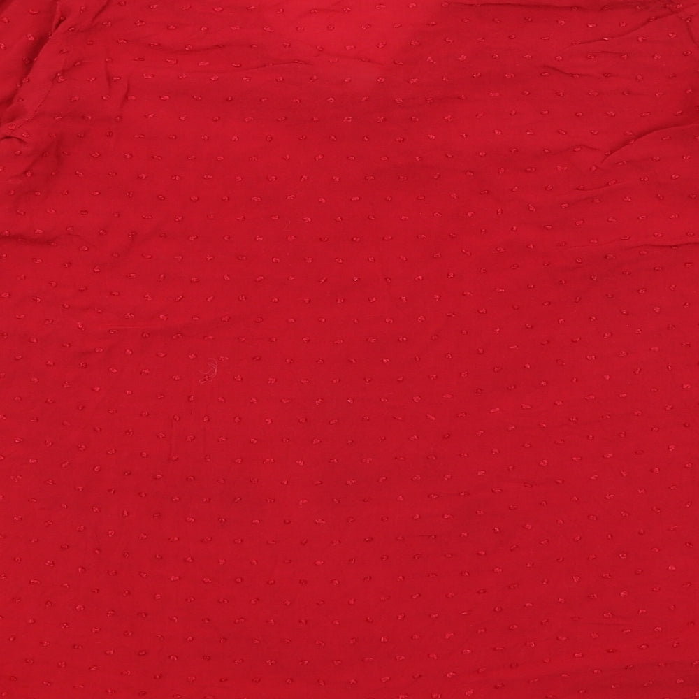 H&M Womens Red Basic Blouse Size S