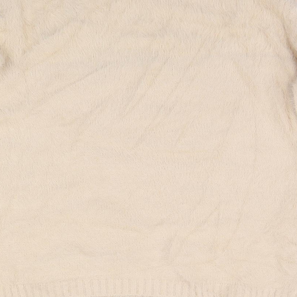 Preworn Womens Beige Pullover Jumper Size 10 - SEQUIN