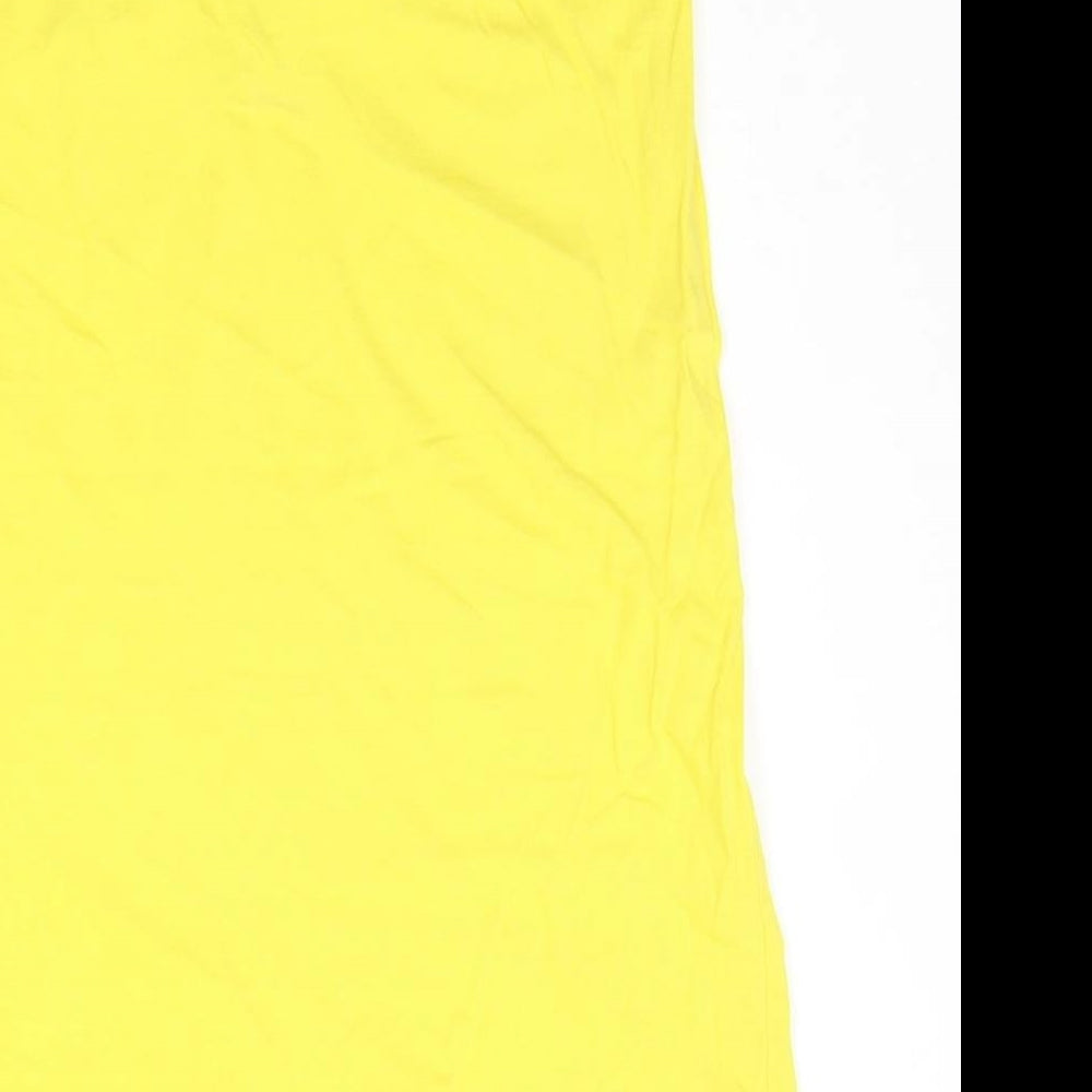Dorothy Perkins Womens Yellow Basic T-Shirt Size 10