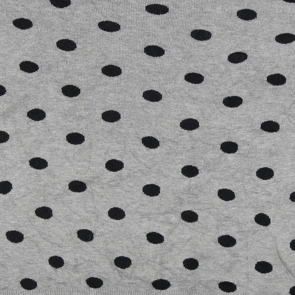 VERO MODA Womens Grey Polka Dot Pullover Jumper Size XL