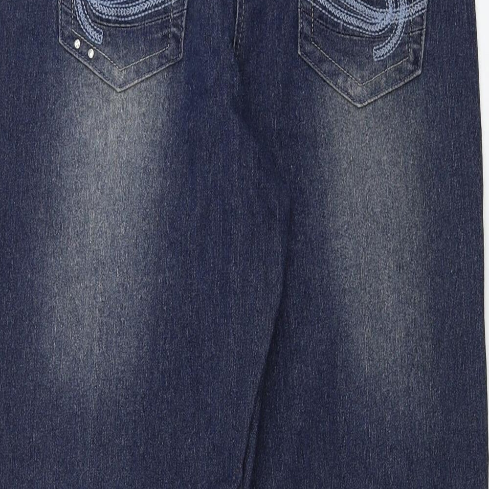 miladys Womens Blue Straight Jeans Size 10 L24 in