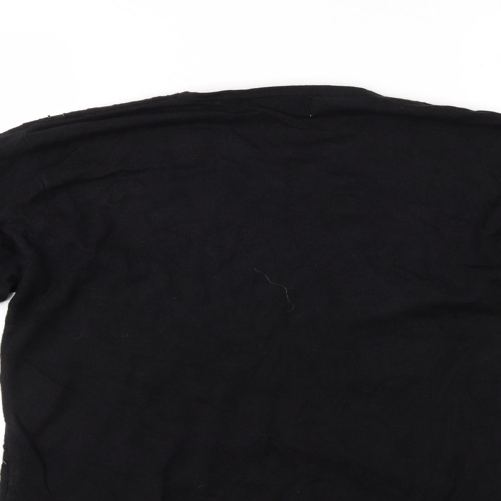 Frank Saul Womens Black Basic Blouse Size 8