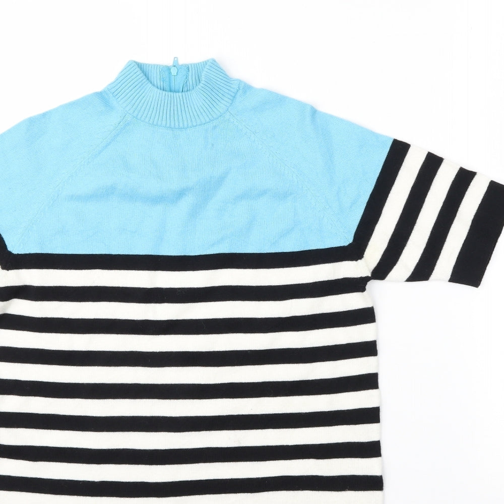 pope england Womens Multicoloured Striped Basic T-Shirt Size XS
