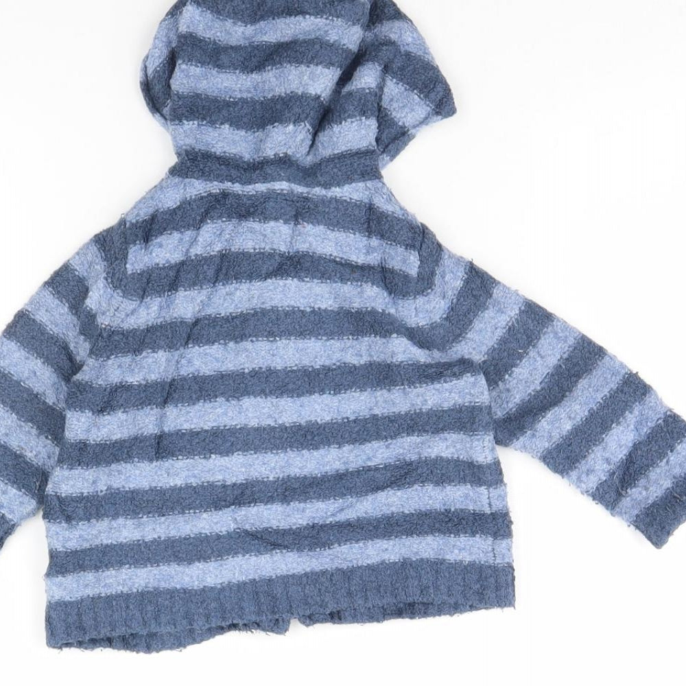 Gap Baby Blue Striped Jacket Size 6-9 Months