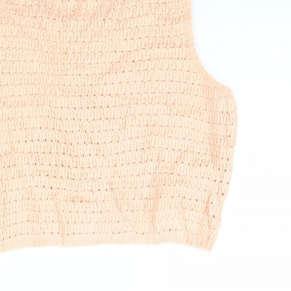 Topshop Womens Orange Cropped Tank Size 10