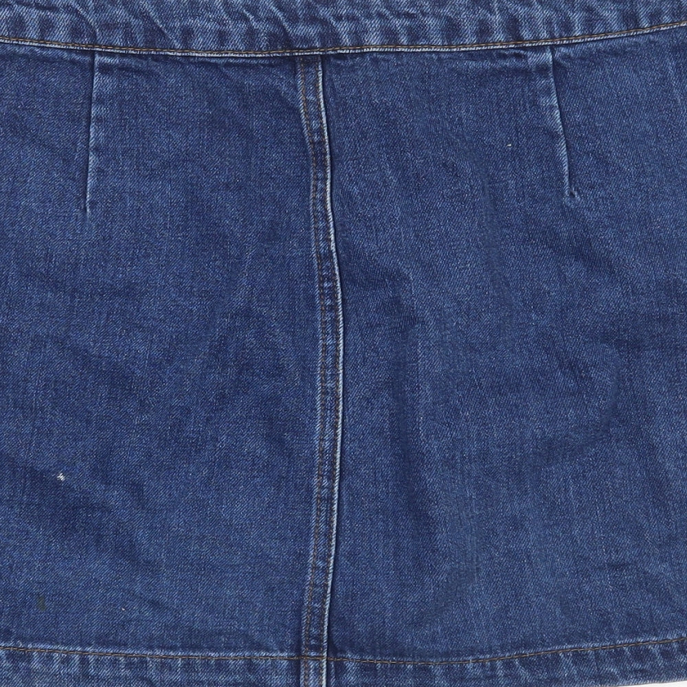Topshop Womens Blue A-Line Skirt Size 28