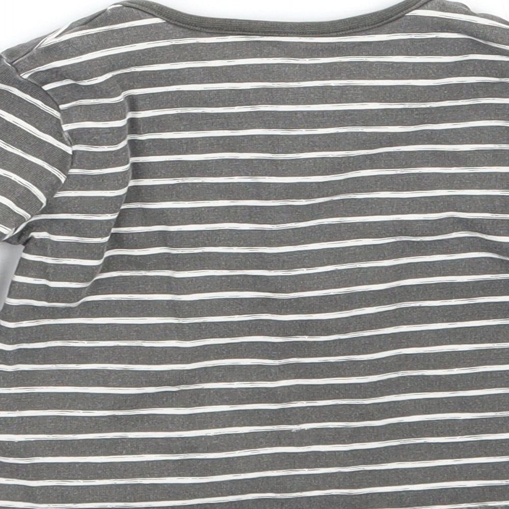 TU Baby Grey Striped Basic T-Shirt Size 3-6 Months