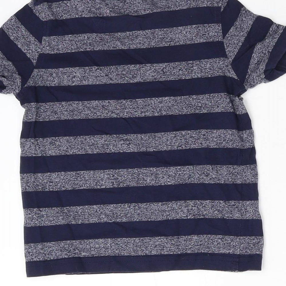 George Girls Blue Striped Basic T-Shirt Size 2-3 Years