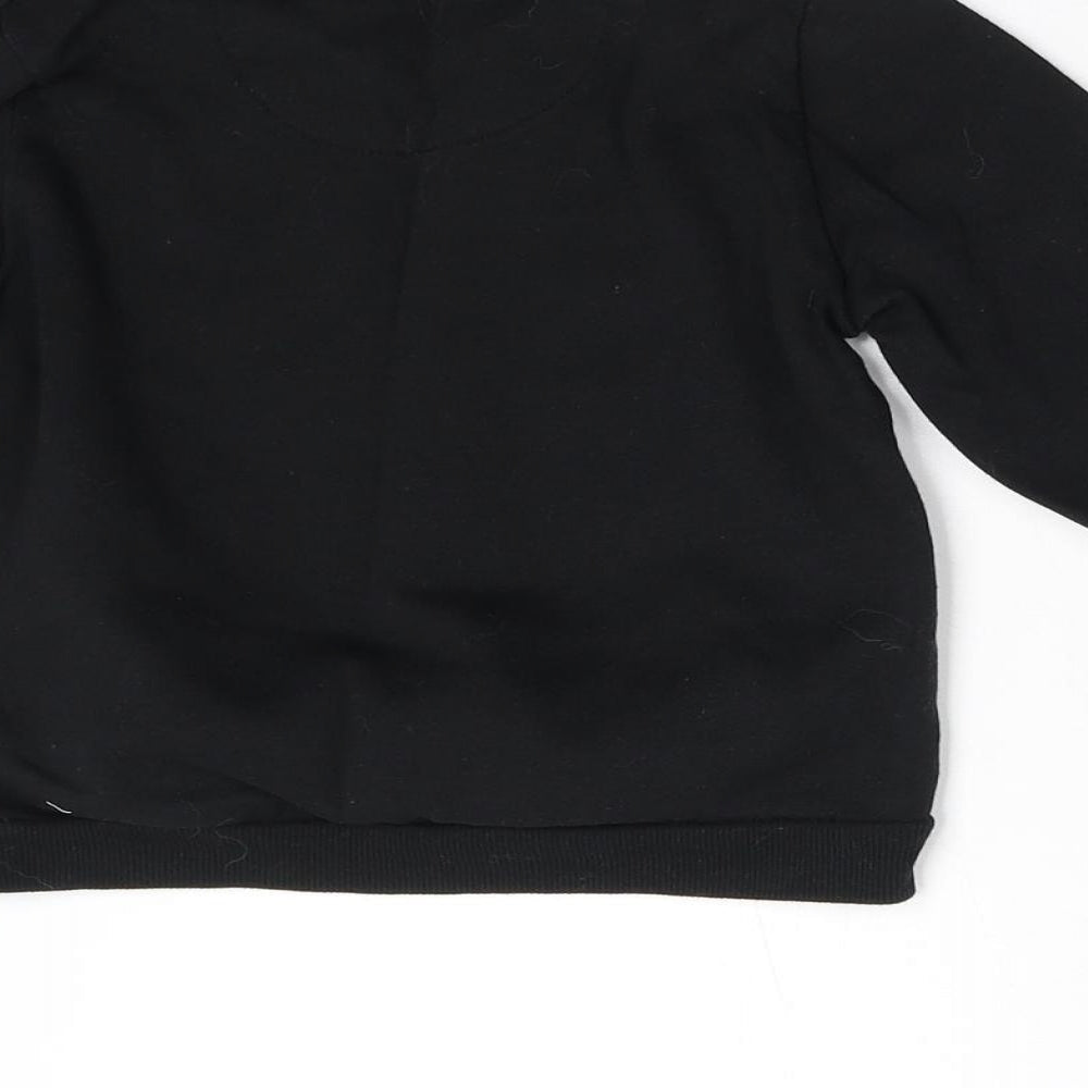 Primark Girls Black Pullover Sweatshirt Size 3-4 Years