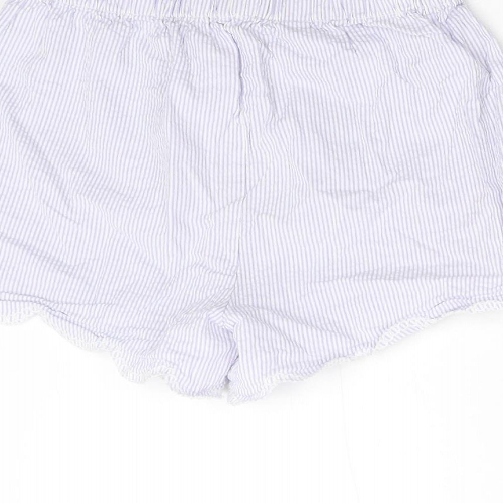 John Lewis Girls Blue Striped Utility Shorts Size 10 Years