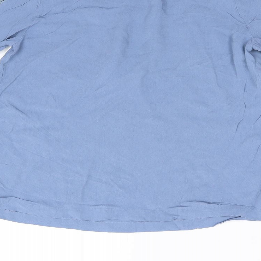Monsoon Womens Blue Basic Blouse Size 8